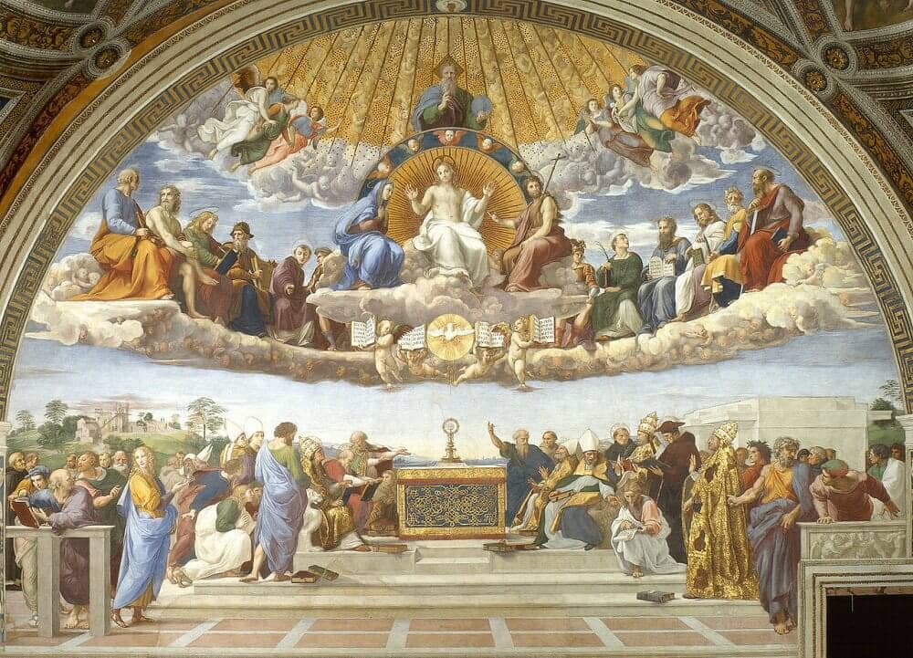 Disputation of the Holy Sacrament - by Raphael