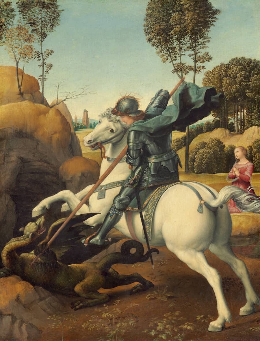 St. George and the Dragon - by Raphael