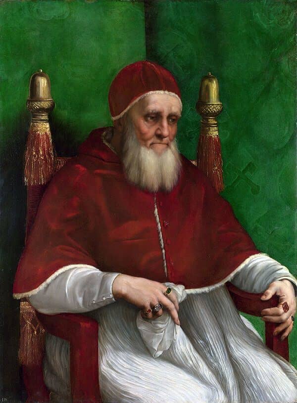 Portrait of Pope Julius II - by Raphael