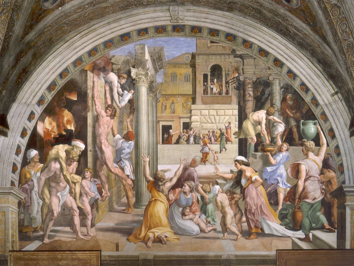The Fire in the Borgo - by Raphael