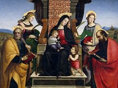 Madonna and Child Enthroned with Saints by Raphael