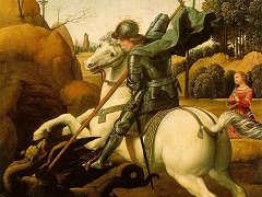 St. George and the Dragon by Raphael